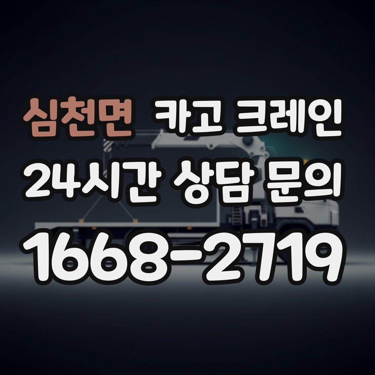 심천면 카고 크레인