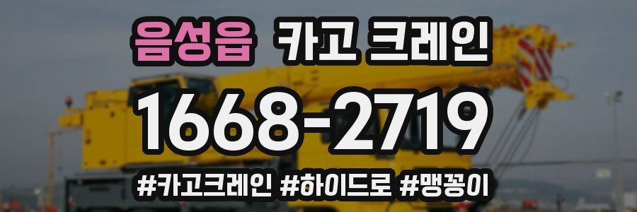 음성읍 크레인 작업