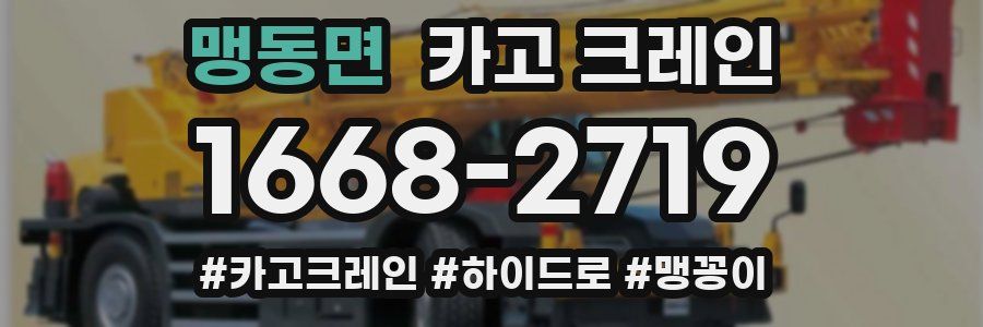 맹동면 크레인 작업