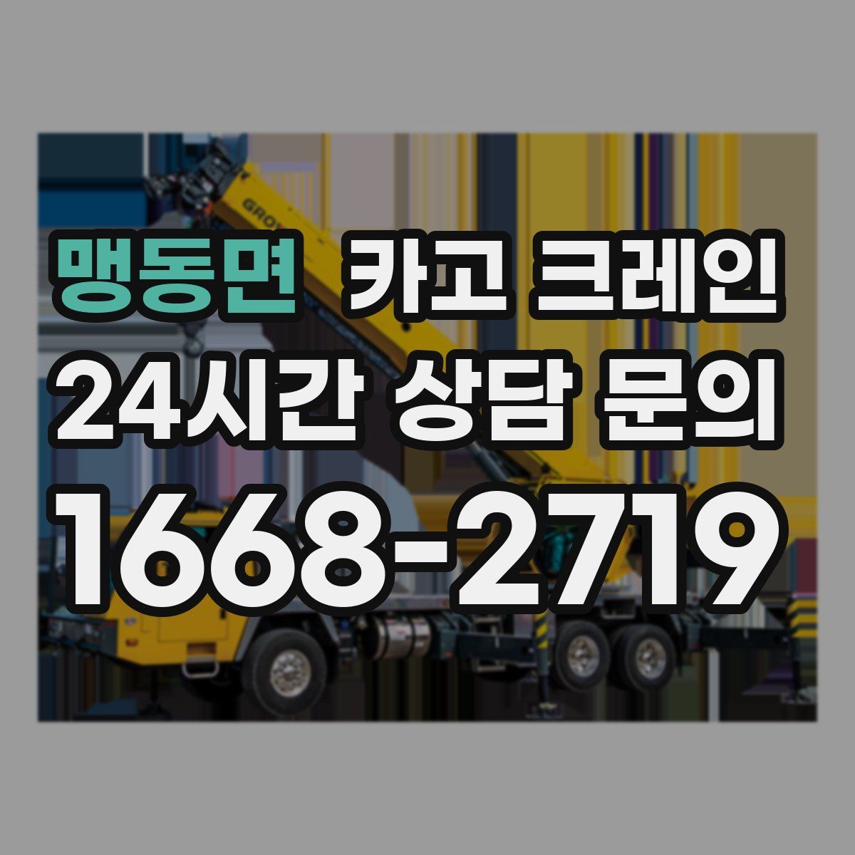 맹동면 카고 크레인