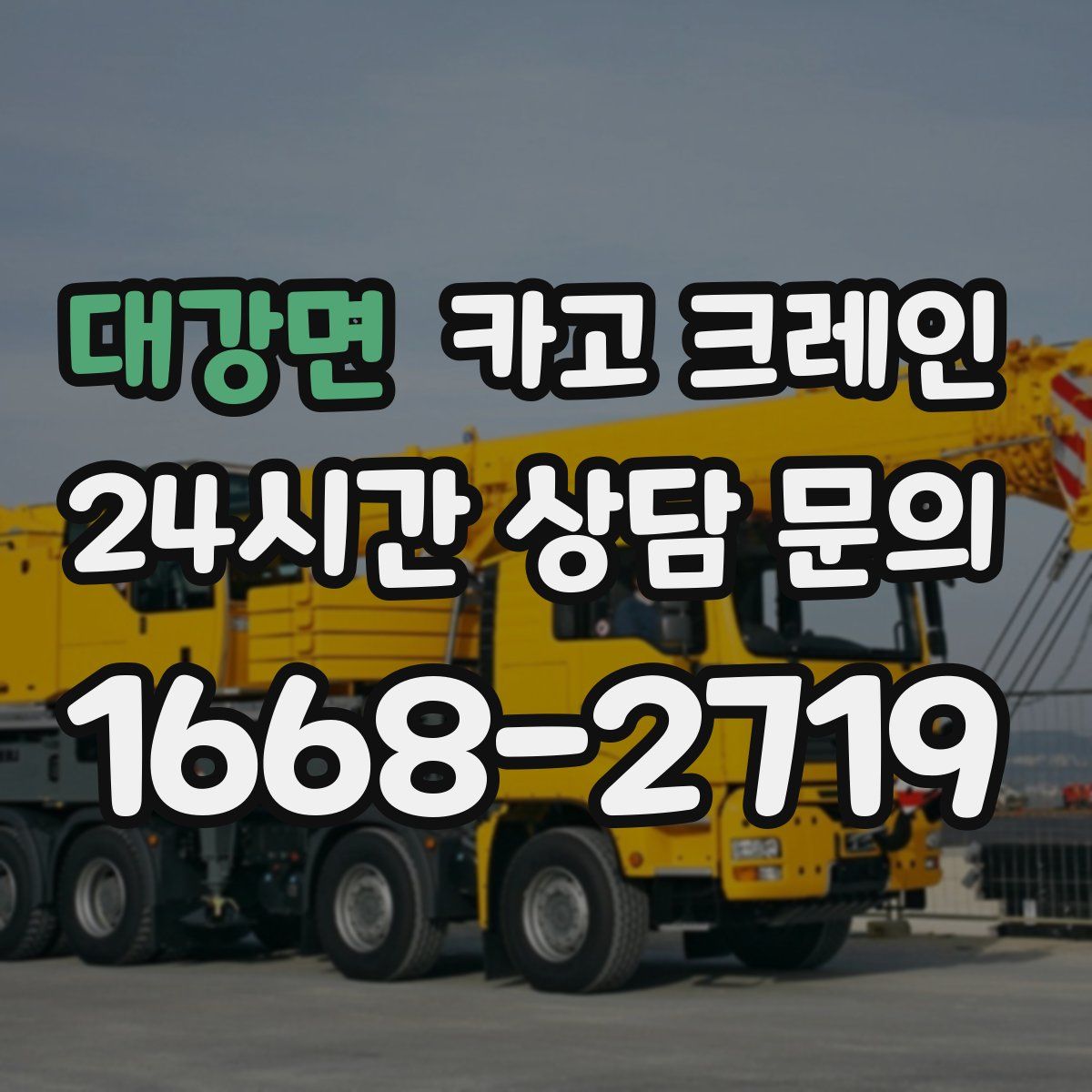 대강면 카고 크레인