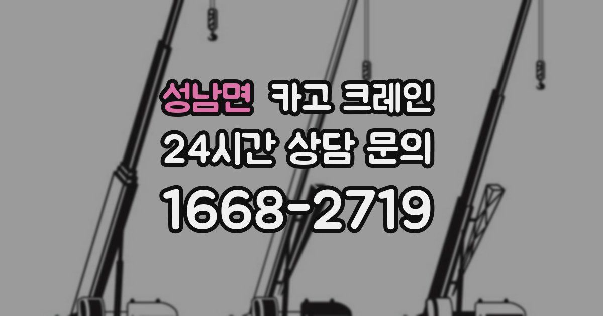 성남면 크레인