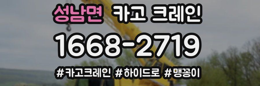 성남면 크레인 작업