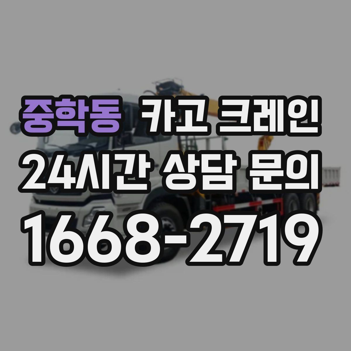 중학동 카고 크레인 현장에 꼭 맞는 투입으로 시간 절약
