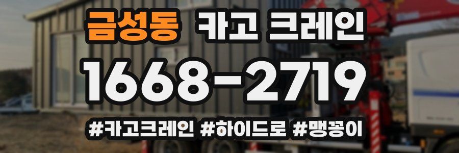 금성동 크레인 작업