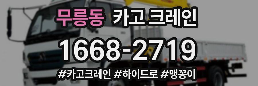 무릉동 크레인 작업