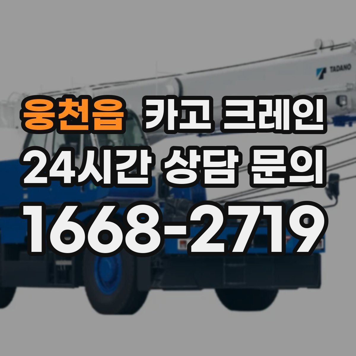 웅천읍 카고 크레인 현장에 맞는 장비 종류 한 번에 정리