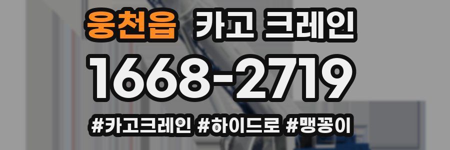 웅천읍 크레인 작업