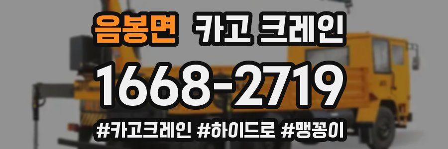 음봉면 크레인 작업