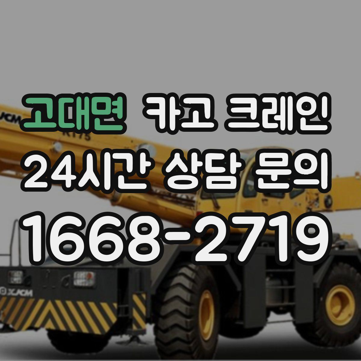 고대면 카고 크레인