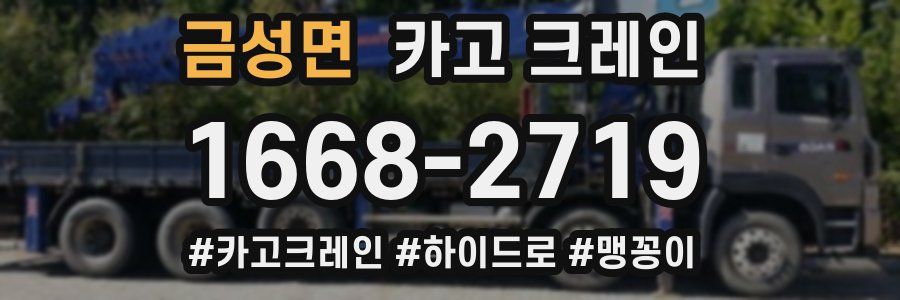 금성면 크레인 작업