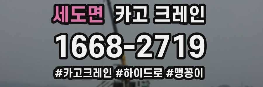 세도면 크레인 작업