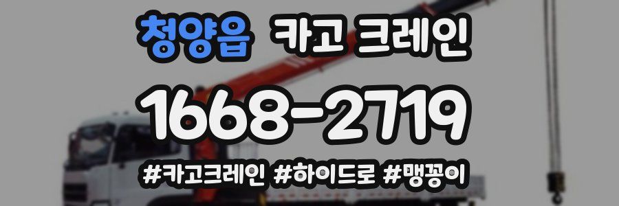 청양읍 크레인 작업