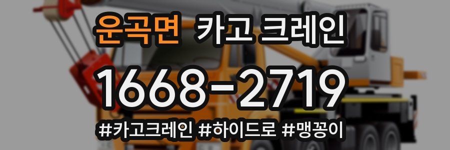 운곡면 크레인 작업