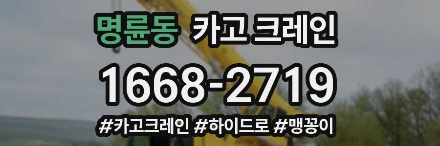 명륜동 크레인 작업