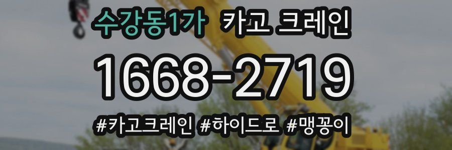 수강동1가 크레인 작업