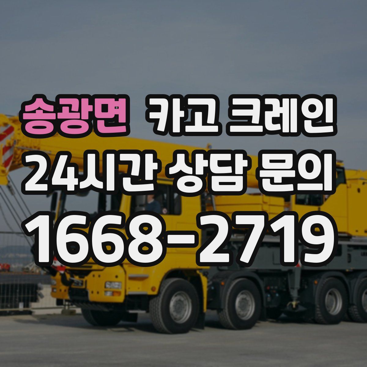 송광면 카고 크레인