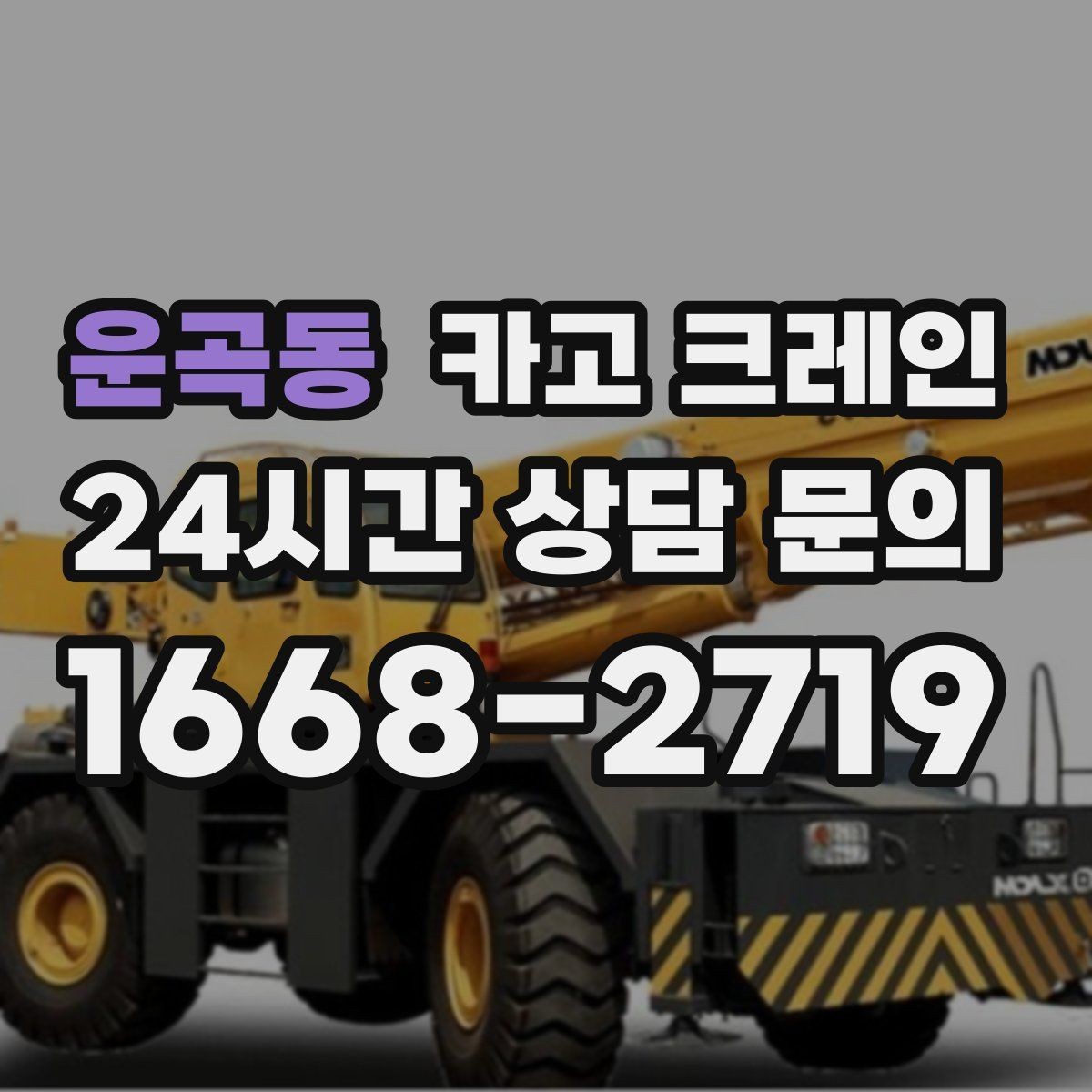 운곡동 카고 크레인 카고크레인과 하이드로 차이점