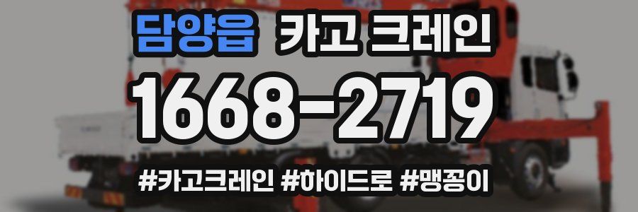 담양읍 크레인 작업