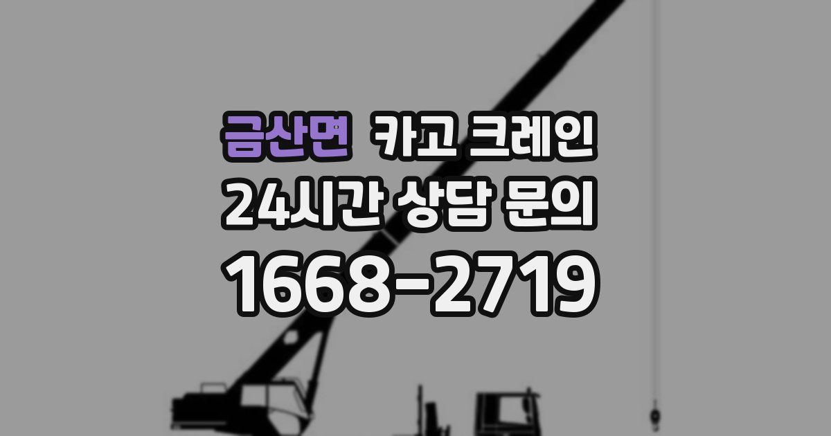 금산면 크레인