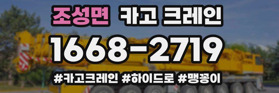 조성면 크레인 작업