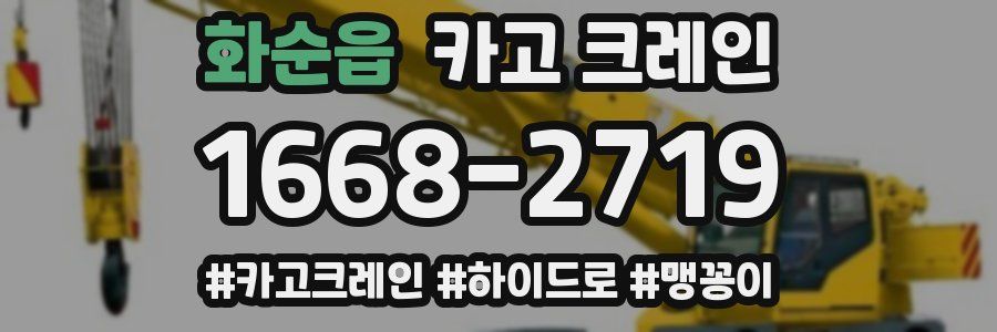 화순읍 크레인 작업