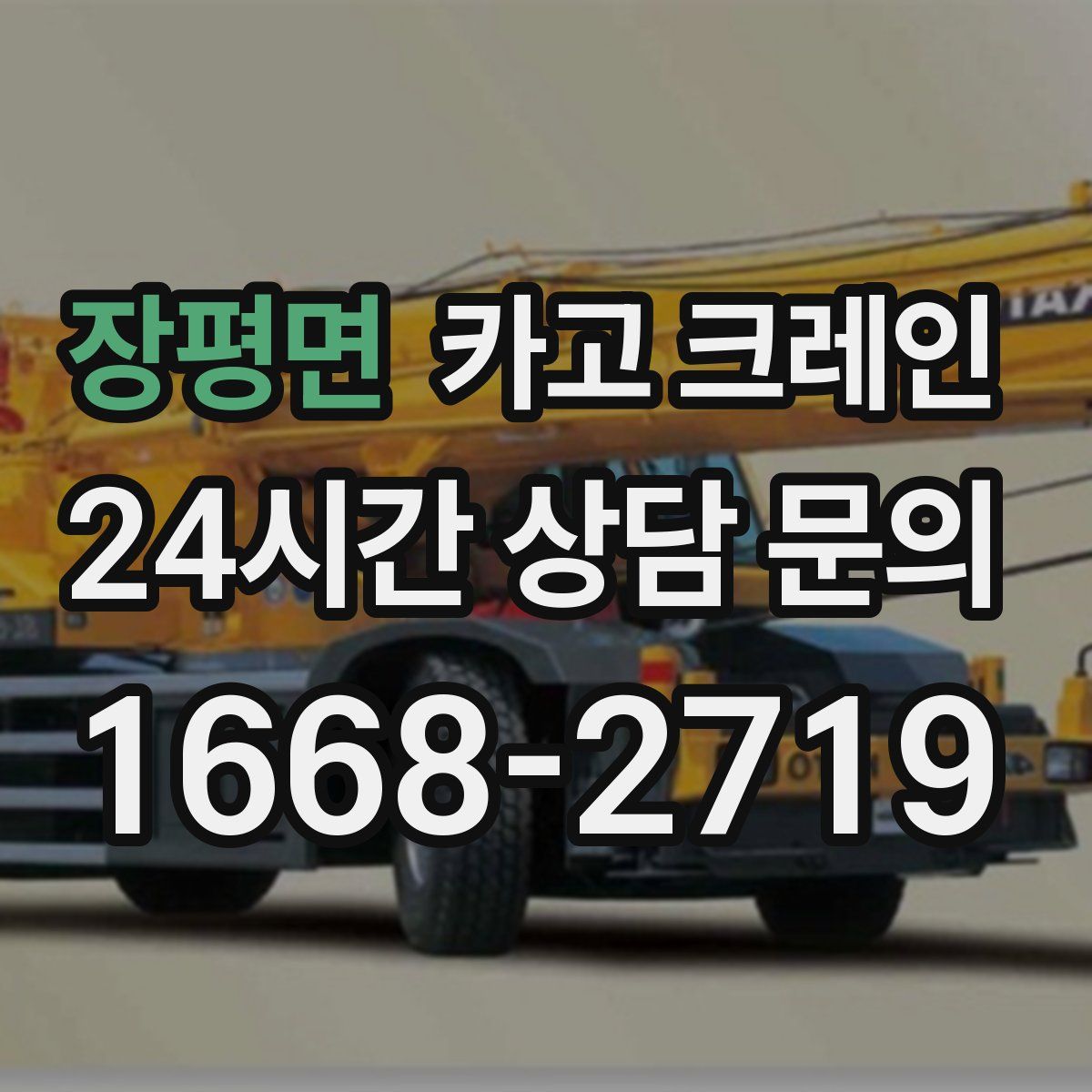 장평면 카고 크레인