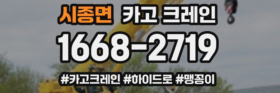 시종면 크레인 작업