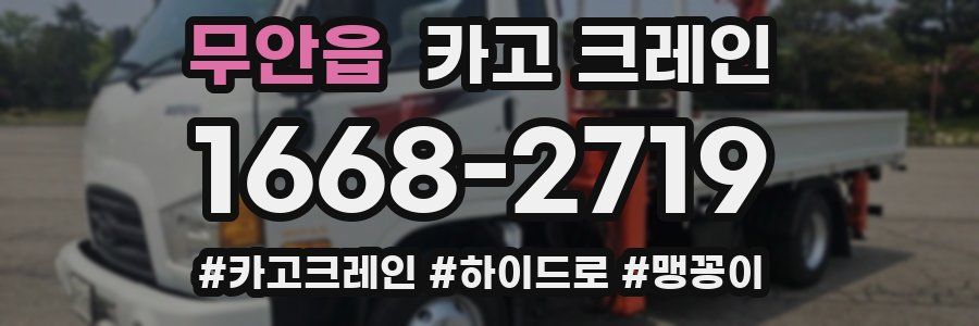 무안읍 크레인 작업