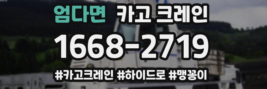 엄다면 크레인 작업