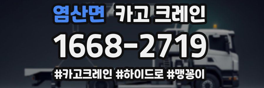 염산면 크레인 작업