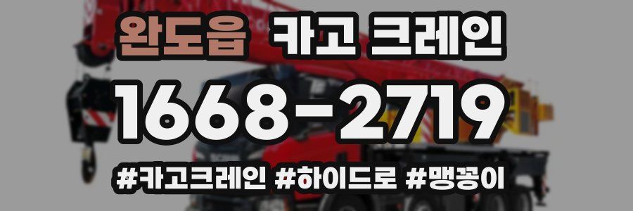 완도읍 크레인 작업