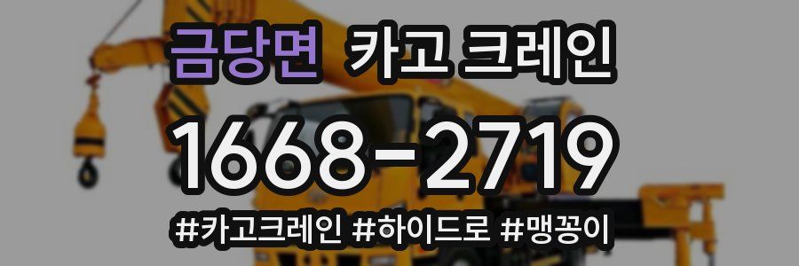 금당면 크레인 작업