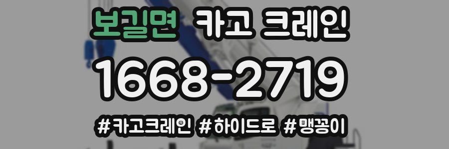 보길면 크레인 작업