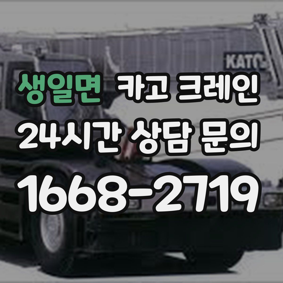 생일면 카고 크레인