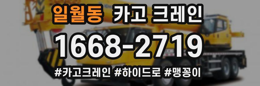 일월동 크레인 작업