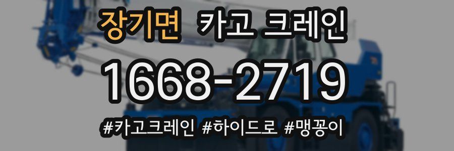 장기면 크레인 작업