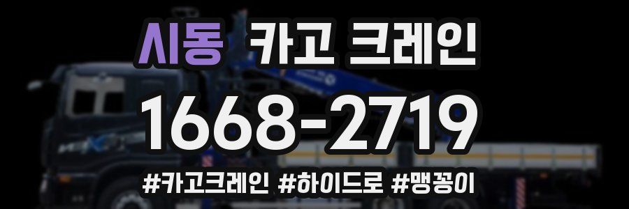 시동 크레인 작업