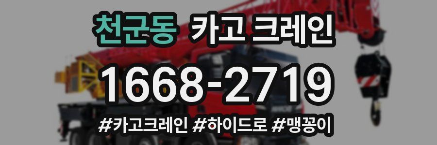 천군동 크레인 작업