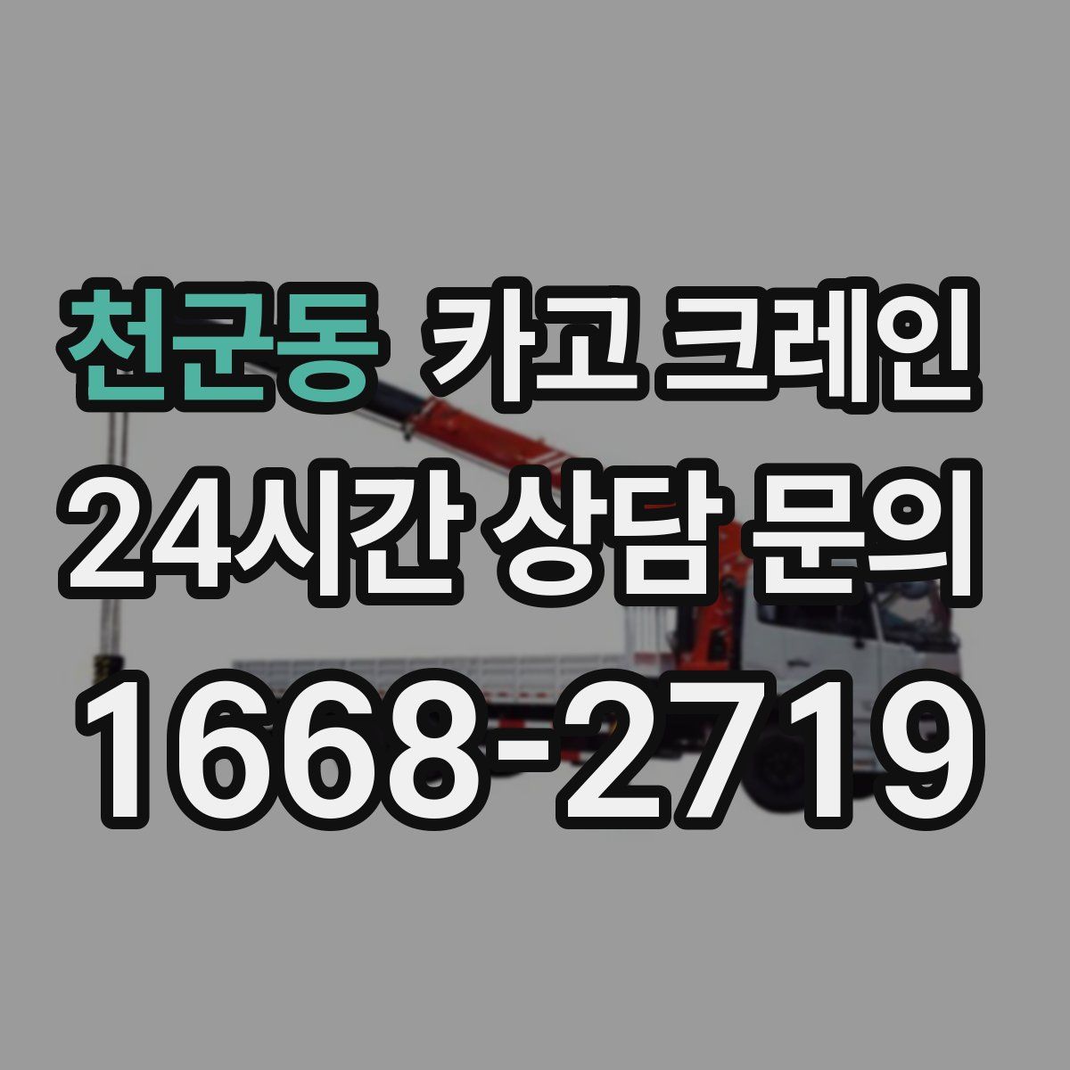 천군동 카고 크레인