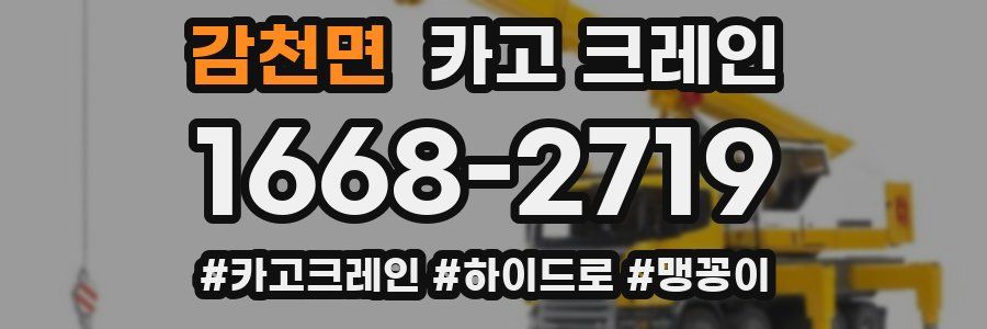 감천면 크레인 작업