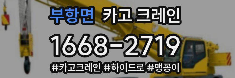 부항면 크레인 작업