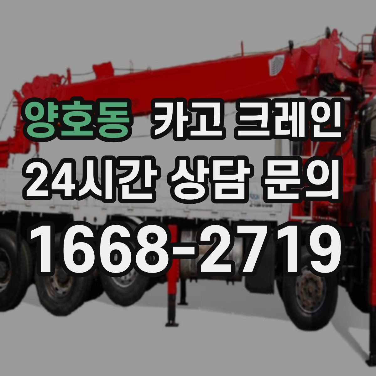 양호동 카고 크레인