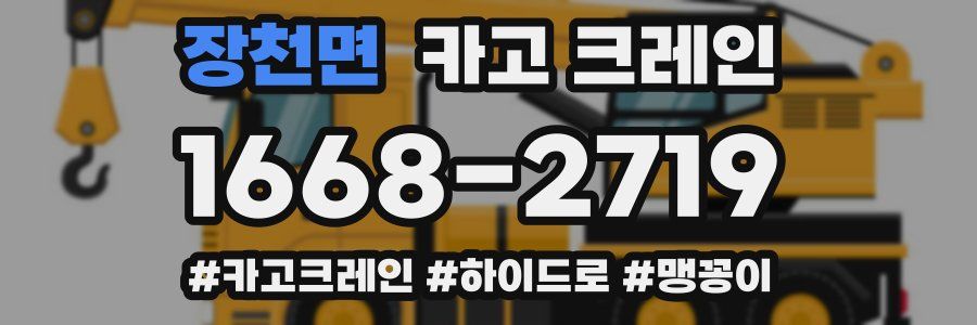 장천면 크레인 작업