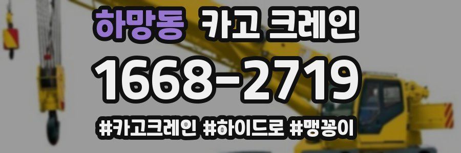 하망동 크레인 작업