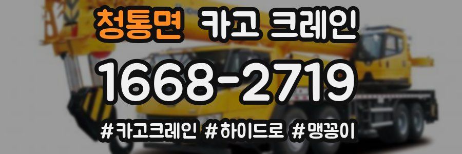 청통면 크레인 작업