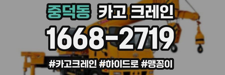 중덕동 크레인 작업