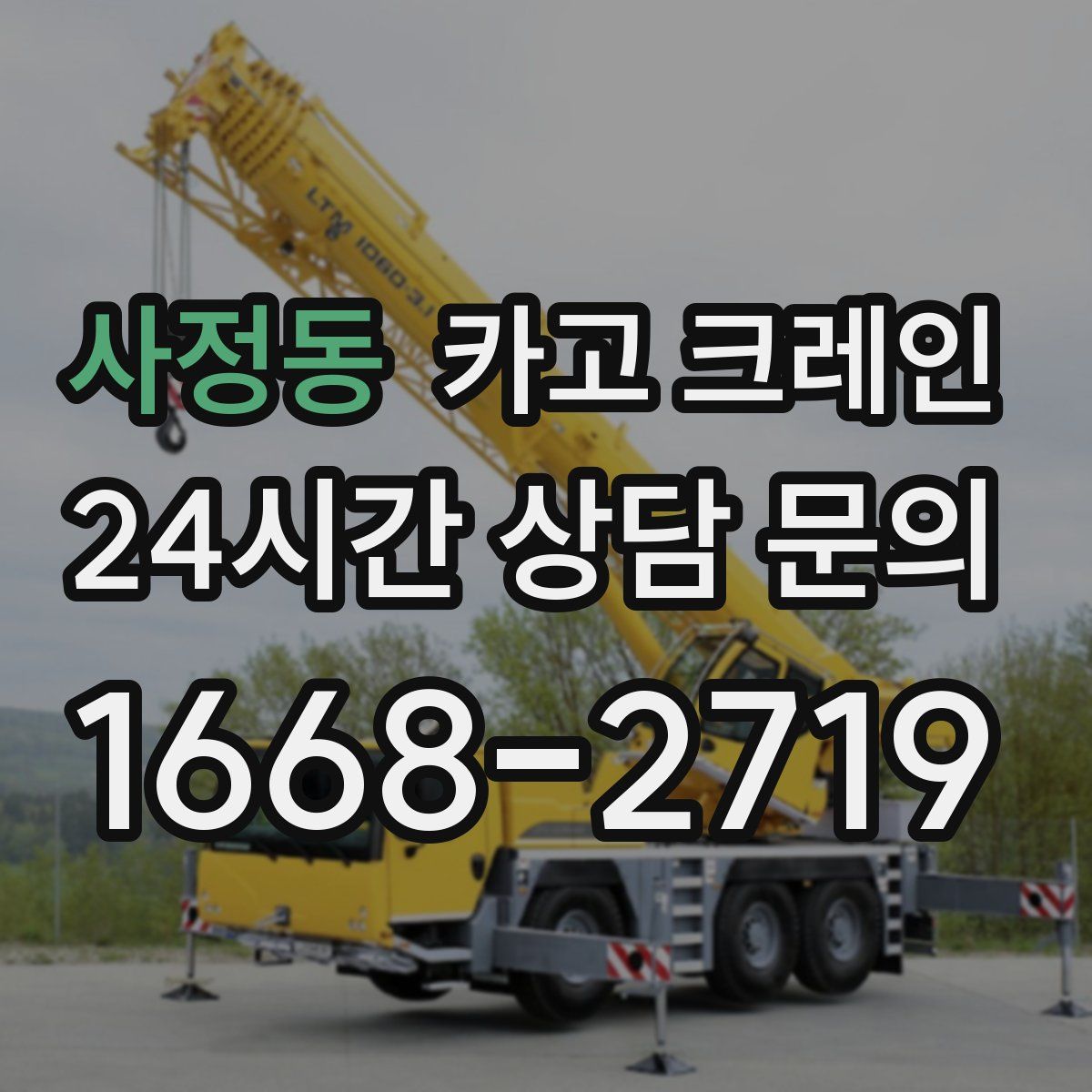 사정동 카고 크레인