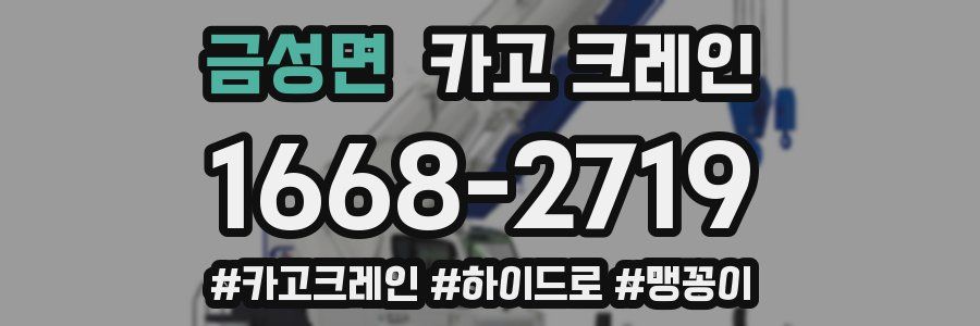 금성면 크레인 작업