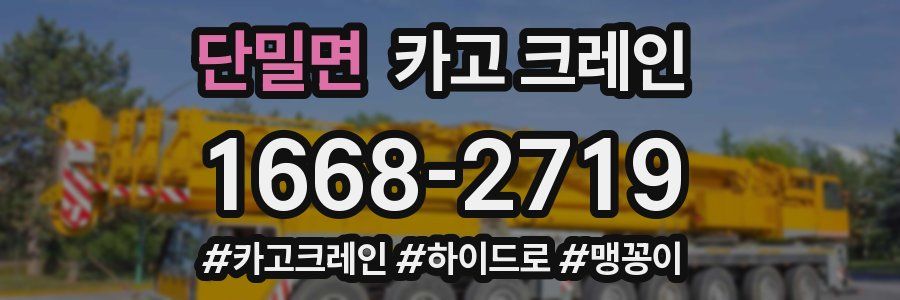 단밀면 크레인 작업